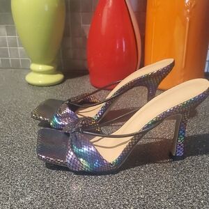 Iridescent Multi Color High Heel Sandals